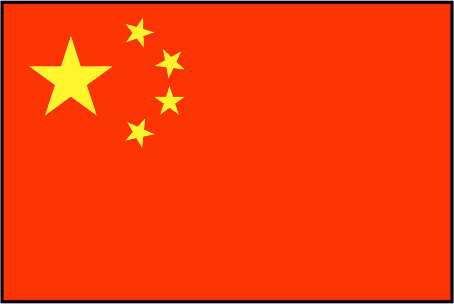 中国の国旗 Flat Design