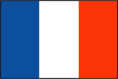 フランス国旗 Flat Design