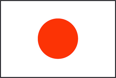 日本の国旗 Flat Design