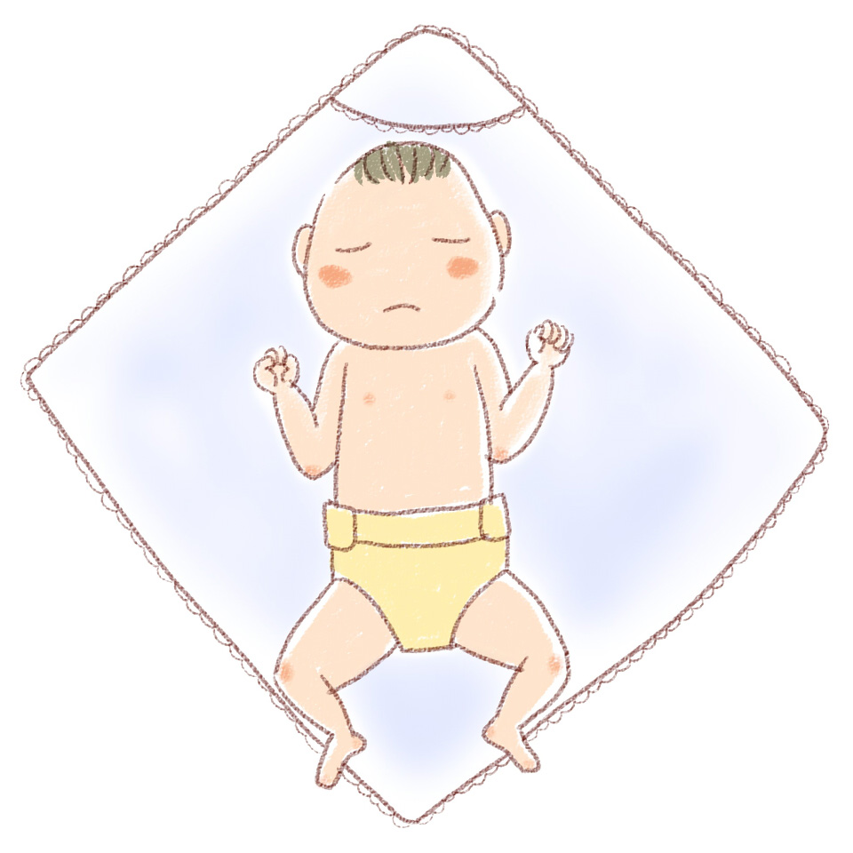 新生児の赤ちゃん イラスト Flat Design